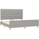  Okvir za krevet bez madraca svjetlosivi 160 x 200 cm od tkanine | shoptok.hr