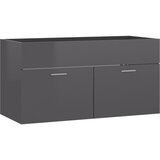 Ormarić za umivaonik visoki sjaj sivi 90 x 38,5 x 46 cm drveni | shoptok.hr
