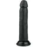 Realistični dildo - 20,5 cm, črn