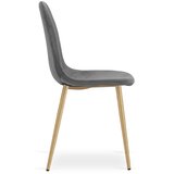  PADVA stolica - tamnosivi baršun / noge od hrasta x 1 | shoptok.hr