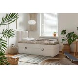 MID.YOU POSTELJA Z VZMETNICO 90 cm x 200 cm , les, tekstil, leseni material krem barve | Shoptok.si