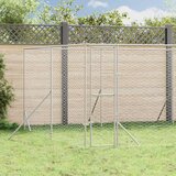 Vanjski kavez za pse srebrni 8 x 8 x 2 m od pocinčanog čelika | shoptok.hr