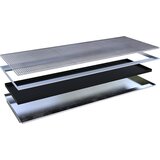 eurokraft pro Regalna obešalna kadica, s PE-vstavkom in mrežasto rešetko, DxŠxV 3265 x 1265 x 115 mm, vroče pocinkana izvedba | Shoptok.si