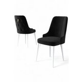 Hanah home set 4 stolice newa black white Cene