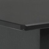  Vrtni blagovaonski stol crni 80 x 80 x 74 cm od čelika i stakla | shoptok.hr