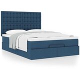  Otomanski okvir kreveta s madracem plavi 140x200cm od tkanine | shoptok.hr