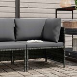  Modularna kutna sofa od poliratana s jastucima siva | shoptok.hr