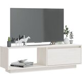 TV ormarić bijeli 110 x 30 x 33,5 cm od masivne borovine | shoptok.hr