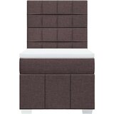  Box spring postelja z vzmetnico temno rjava 90x200 cm blago, (21291382) | Shoptok.si