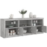 vidaXL Komoda z LED lučkami betonsko siva 181,5x37x67 cm Cene