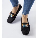 Gemre Black loafers with decorative embellishments Fusco | Shoptok.si