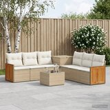  Set sofe 8 kom. Bež i krem bijela Poli Rattan i čelik | shoptok.hr