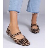 Gemre Leopard ballerinas with studs and buckle Salos | Shoptok.si