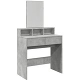  The Living Store Toaletna mizica z ogledalom betonsko siva 80x41x144,5 cm - Toaletna Mizica, (21497295) | Shoptok.si