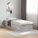 vidaXL Posteljni okvir siva sonoma 90x190 cm inženirski les | Shoptok.si