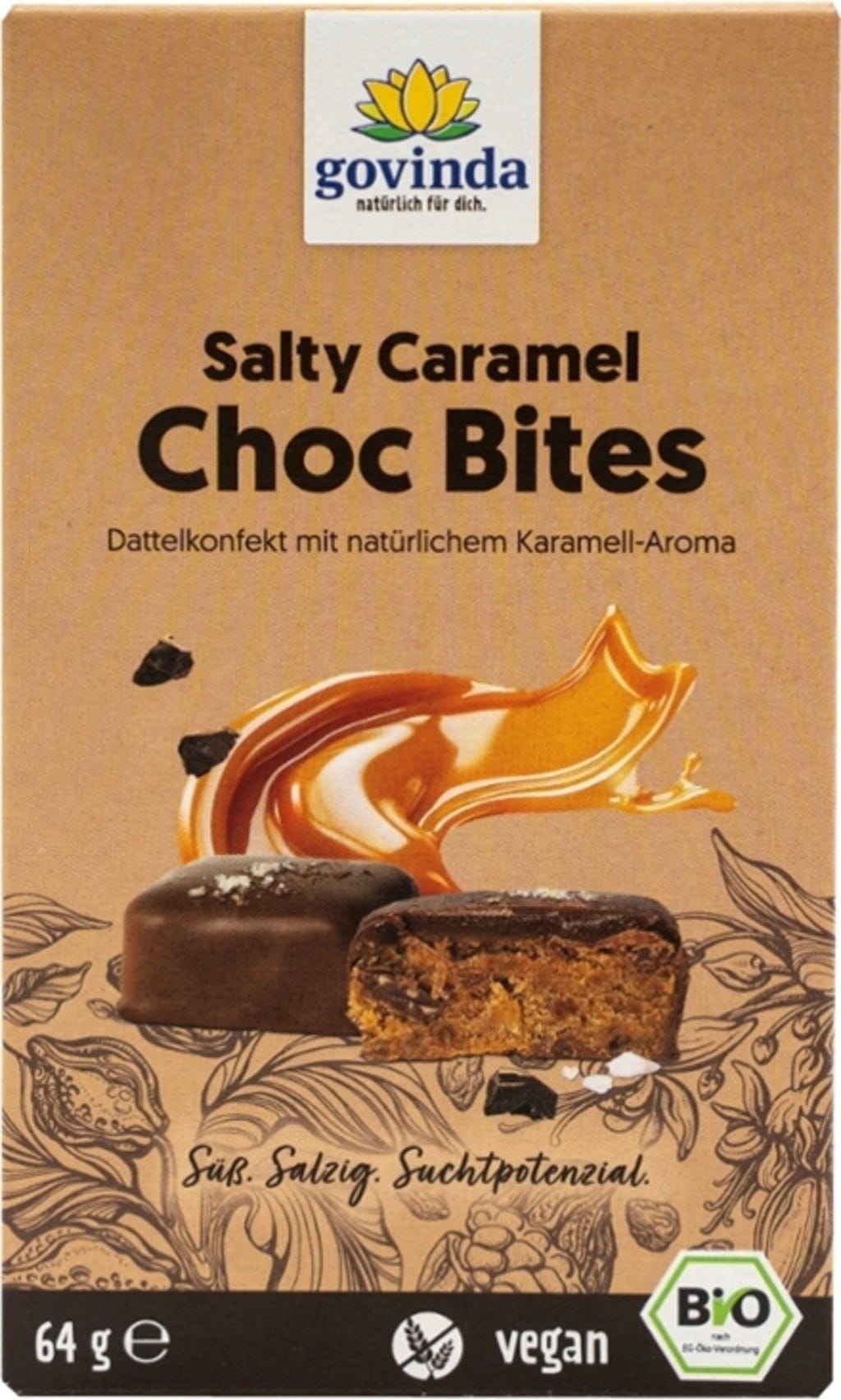 Govinda Salty Caramel Choc Bites Bio - 64 g Cene