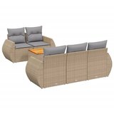 vidaXL 6-dijelni set vrtnih sofa s jastucima bež od poliratana | shoptok.hr