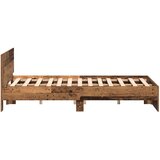  Krevetna konstrukcija s uzglavljem Staro drvo 193 x 125 x 70 cm | Eponuda.com