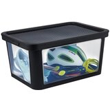 Rotho Črno plastično pokrov za škatlo za shranjevanje 57x39x3 cm Albris – | Shoptok.si