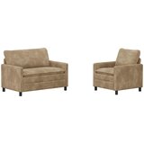  Set sofe 2 pcs Sivosmeđa Poliester | shoptok.hr