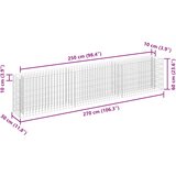  Gabionska sadilica od pocinčanog čelika 270 x 30 x 60 cm | shoptok.hr