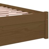  Posteljni okvir medeno rjav iz trdnega lesa 90x190 cm 3FT, (20643464) | Shoptok.si