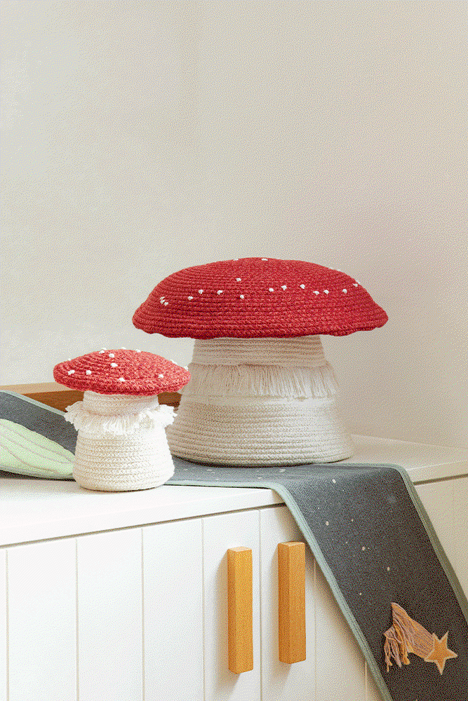 Lorena Canals Crvena/krem tekstilna dječja kutija za pohranu ø 38x33 cm Big Mushroom – | shoptok.hr