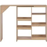 vidaXL Barski stol s pomičnom policom boja hrasta 138 x 39 x 110 cm | shoptok.hr