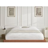 Bobochic Paris Oranžna oblazinjena zakonska postelja s prostorom za shranjevanje/brez vzglavja z letvenim dnom 180x200 cm Inera – | Shoptok.si