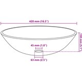  Umivaonik Kaljeno Staklo 42 cm Prozirni | Shoptok.si