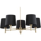 Brilagi Luster na šipci MONTE 5xE27/15W/230V crna/zlatna | Eponuda.com