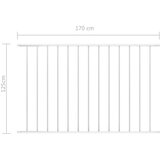 vidaXL Ograjni panel prašno premazano jeklo 1,7x1,25 m bel | Shoptok.si