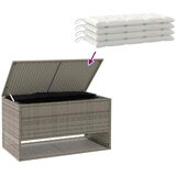  Vanjska kutija za jastuke siva 100x55x55 5 cm poli ratan - Siva | shoptok.hr