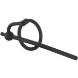 Penis Plug silikonski uretralni dilatator s glans prstenom (0,6 mm) - crni | shoptok.hr