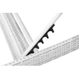  Set vrtnih ležaljki od tehnoratana Bora Bora Grey / Grey Melange sa stolom | shoptok.hr