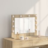vidaXL ogledalo za toalet Sonoma oak Konstruirano drvo, Staklo Standardno | shoptok.hr