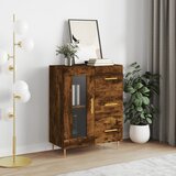 vidaXL Komoda boja dimljenog hrasta 69 5x34x90 cm konstruirano drvo Cijene