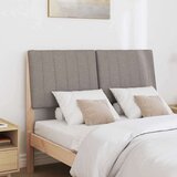vidaXL tapecirano vzglavje taupe 120 cm masivno borovo les | Shoptok.si