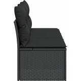  Vrtna sofa s jastucima za 3 osobe, crna, poliratan | shoptok.hr