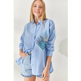 Olalook Shirt - Blue - Oversize Cene