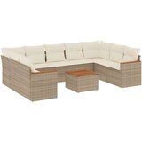  10-dijelni set vrtnih sofa s jastucima bež od poliratana | shoptok.hr