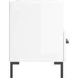 vidaXL Nočna omarica 2 kosa visok sijaj bela 40x35x47,5 cm inžen. les | Shoptok.si