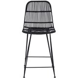 Barska stolica 2 pcs Crna 44 x 54 x 96 cm Ratan i Čelik | shoptok.hr