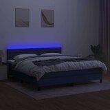 Box spring s madracem LED plavi 160x200 cm od tkanine | shoptok.hr