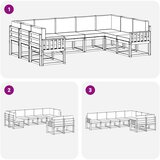  Set vanjskih sofa 9 kom. Prirodna i krem Smeđa 304 x 187,5 x 73 cm | shoptok.hr