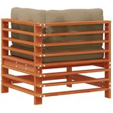  Vrtni kutni kauč Masivna borovina Vosak Smeđa - Vosak smeđa bor kutna sofa | shoptok.hr