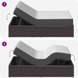  Električni podesivi okvir kreveta Smeđa 200 x 80 x 33 5 cm - Tamno smeđa 80 x 200 cm | shoptok.hr