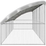 vidaXL Kavez za piliće Srebrno 800 x 200 x 198.5 cm Cinkani čelik | shoptok.hr