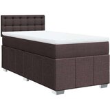 vidaXL Krevet s oprugama i madracem tamnosmeđi 100 x 200 cm od tkanine | shoptok.hr