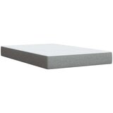 vidaXL Boxspring postelja z vzmetnico svetlo siva 120x190 cm blago | Shoptok.si